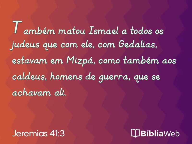 Jeremias 41:3 em imagem para compartilhar