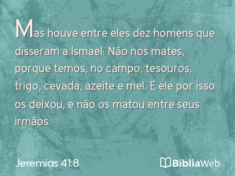 Jeremias 41:8 em imagem para compartilhar