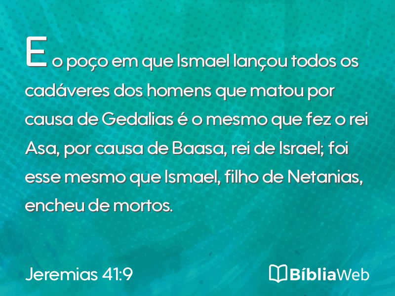 Jeremias 41:9 em imagem para compartilhar
