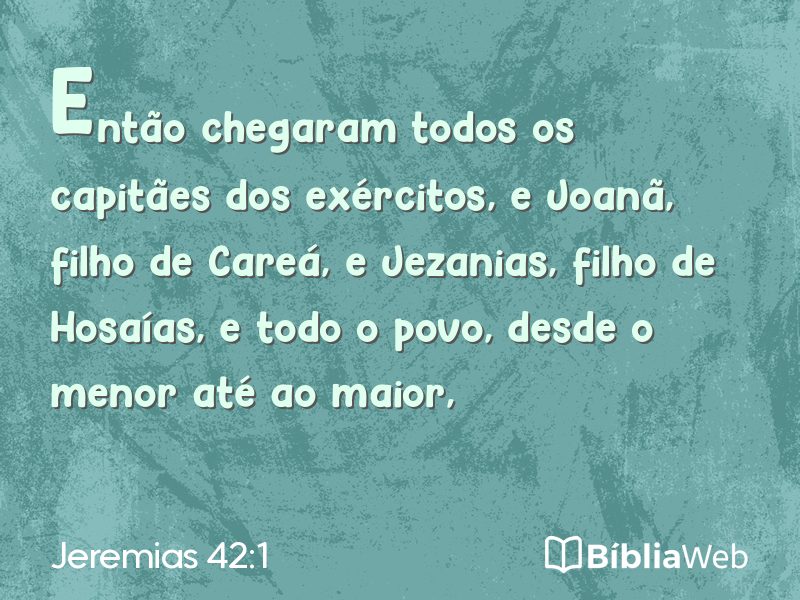 Jeremias 42:1 em imagem para compartilhar