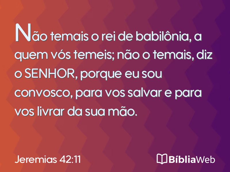 Jeremias 42:11 em imagem para compartilhar