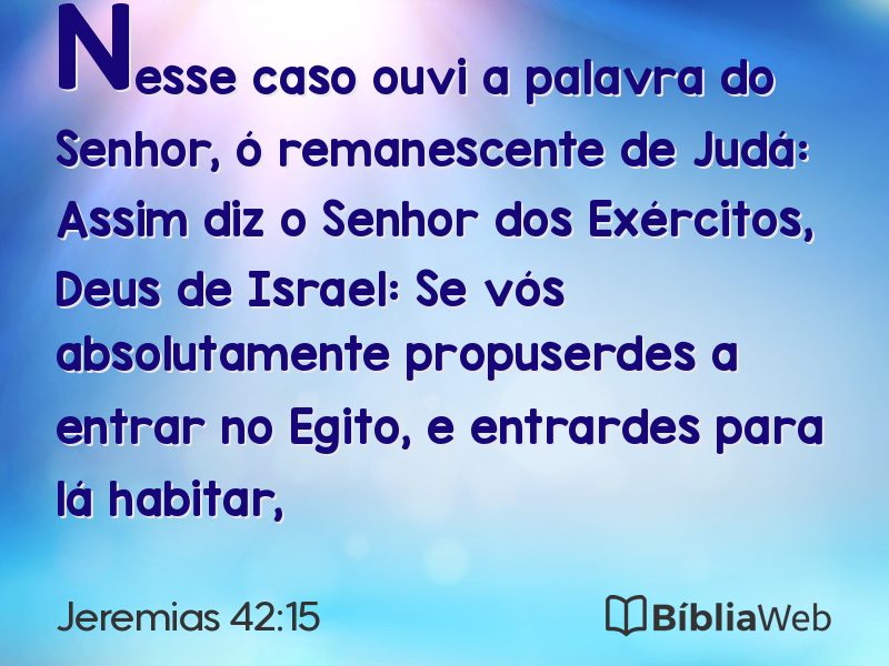 Jeremias 42:15 em imagem para compartilhar