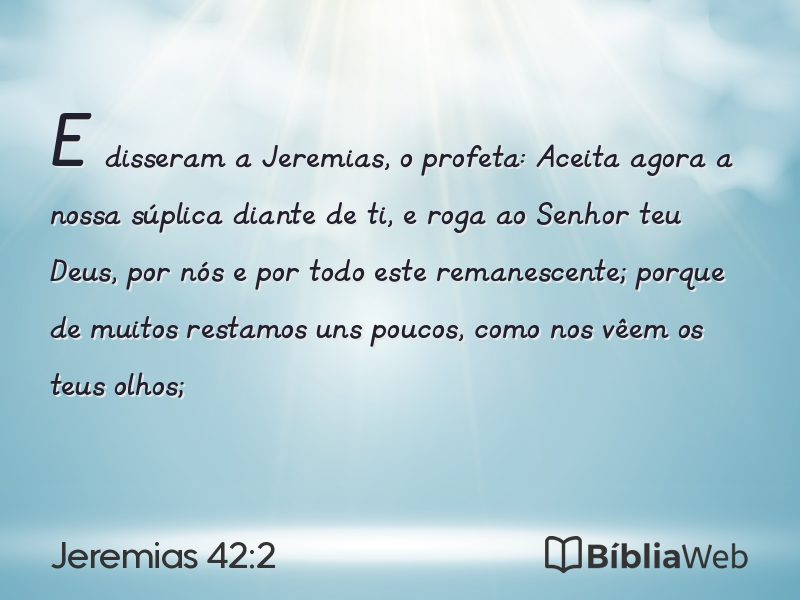 Jeremias 42:2 em imagem para compartilhar