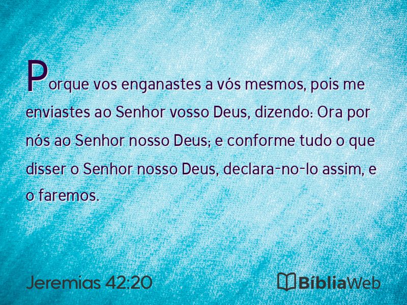 Jeremias 42:20 em imagem para compartilhar