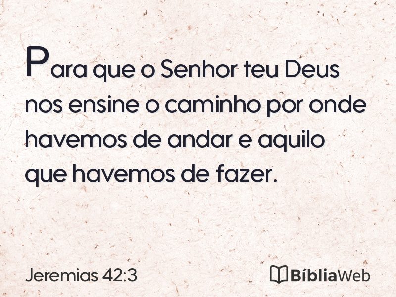 Jeremias 42:3 em imagem para compartilhar