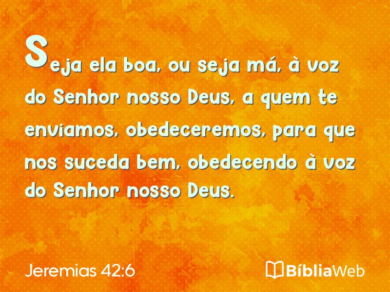 Jeremias 42:6 em imagem para compartilhar