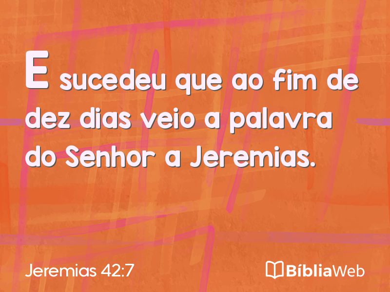 Jeremias 42:7 em imagem para compartilhar