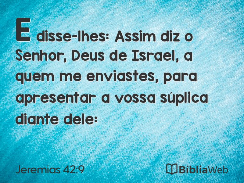 Jeremias 42:9 em imagem para compartilhar