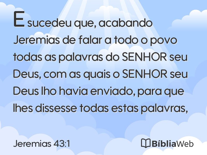 Jeremias 43:1 em imagem para compartilhar