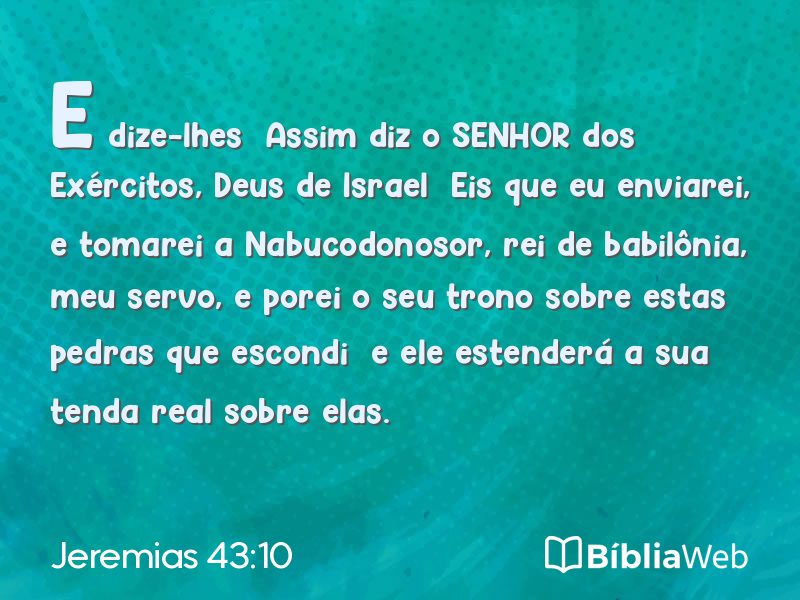 Jeremias 43:10 em imagem para compartilhar