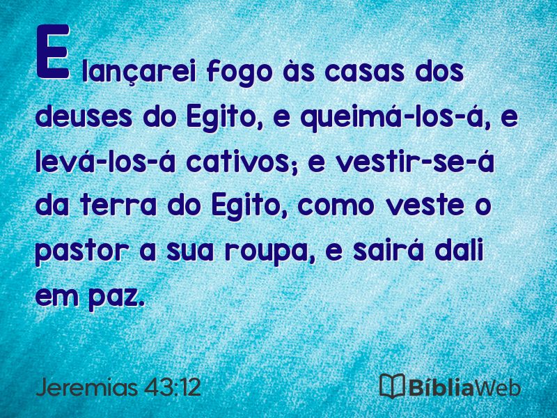 Jeremias 43:12 em imagem para compartilhar