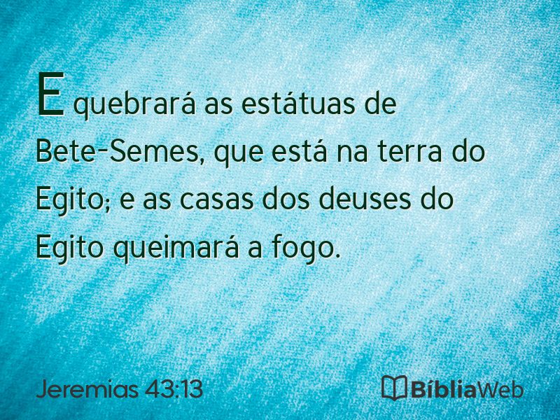 Jeremias 43:13 em imagem para compartilhar