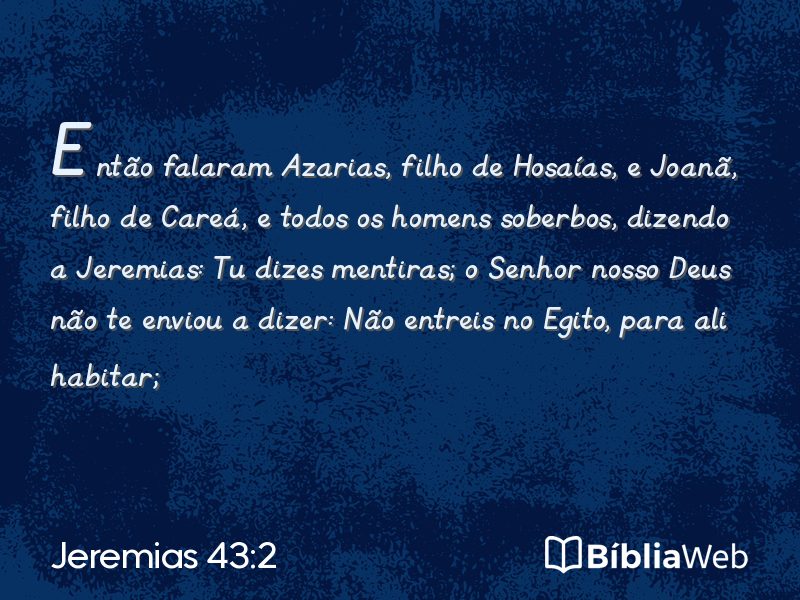Jeremias 43:2 em imagem para compartilhar