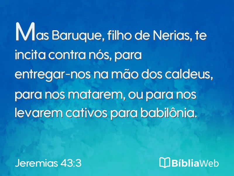 Jeremias 43:3 em imagem para compartilhar
