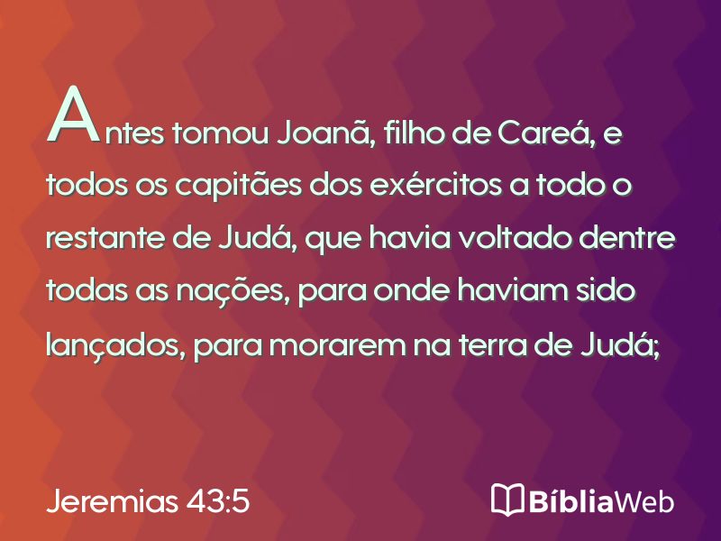 Jeremias 43:5 em imagem para compartilhar