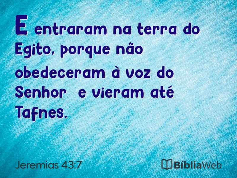 Jeremias 43:7 em imagem para compartilhar