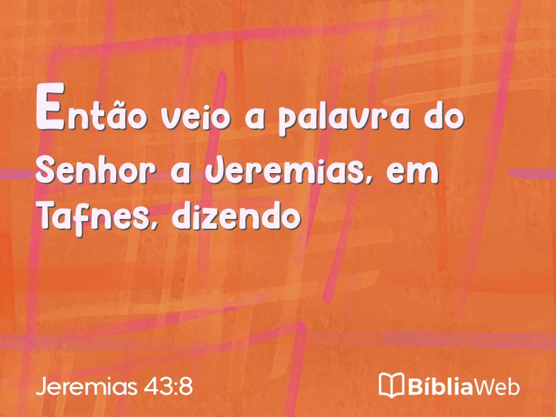 Jeremias 43:8 em imagem para compartilhar
