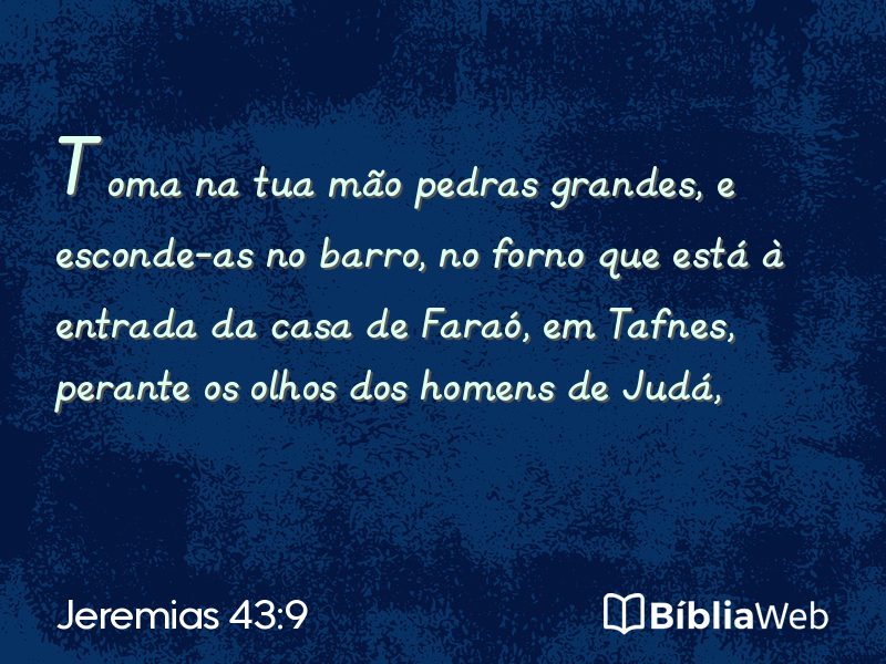 Jeremias 43:9 em imagem para compartilhar
