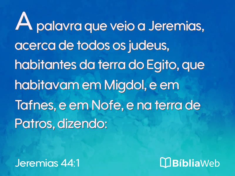 Jeremias 44:1 em imagem para compartilhar