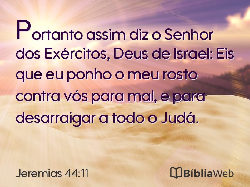 Jeremias 44:11 em imagem para compartilhar
