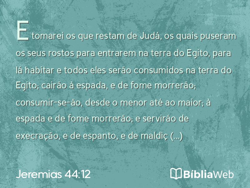 Jeremias 44:12 em imagem para compartilhar