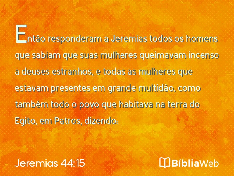 Jeremias 44:15 em imagem para compartilhar