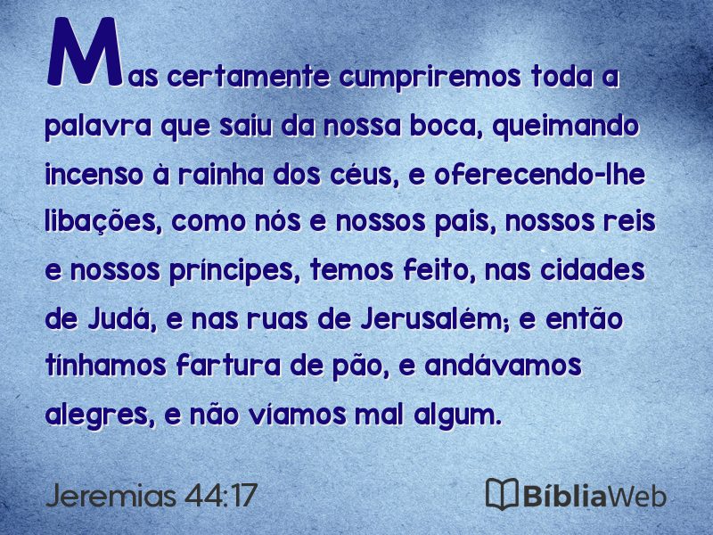 Jeremias 44:17 em imagem para compartilhar