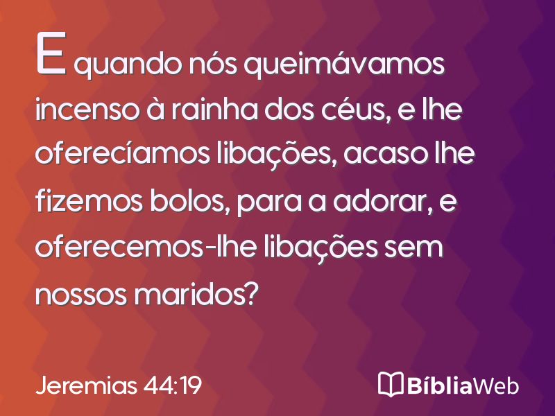 Jeremias 44:19 em imagem para compartilhar