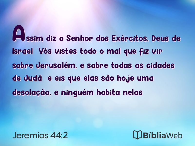 Jeremias 44:2 em imagem para compartilhar