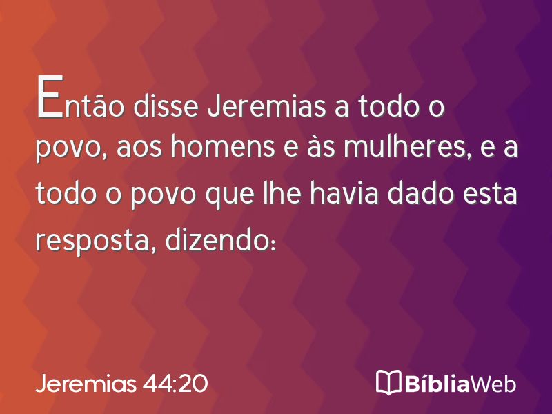 Jeremias 44:20 em imagem para compartilhar