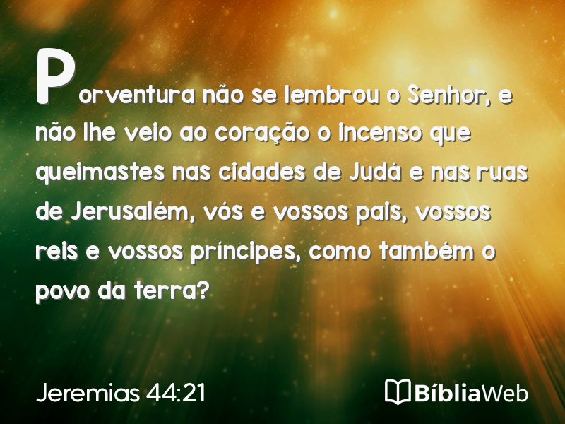 Jeremias 44:21 em imagem para compartilhar