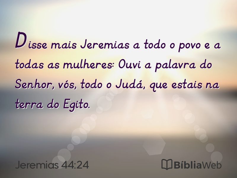 Jeremias 44:24 em imagem para compartilhar