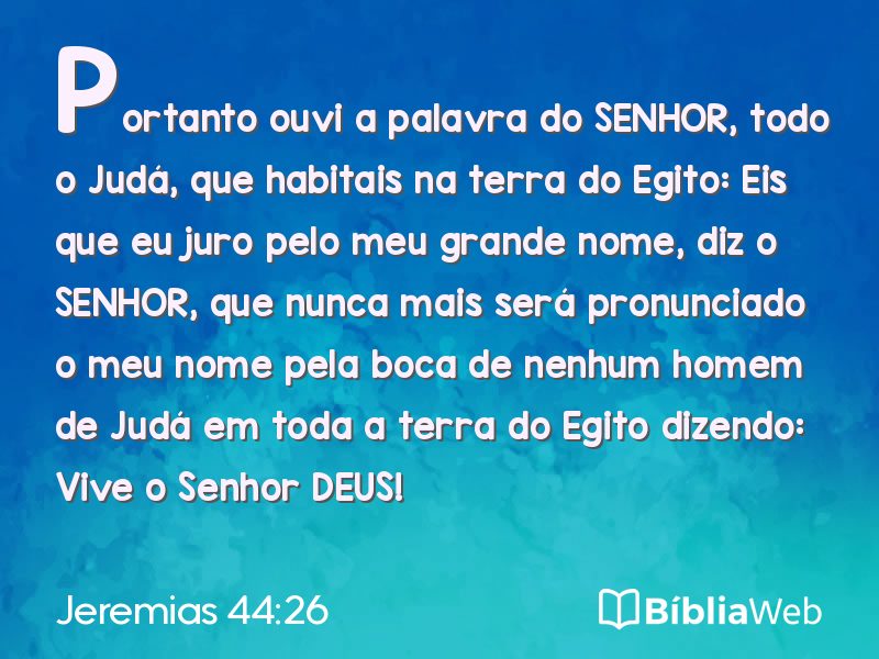 Jeremias 44:26 em imagem para compartilhar
