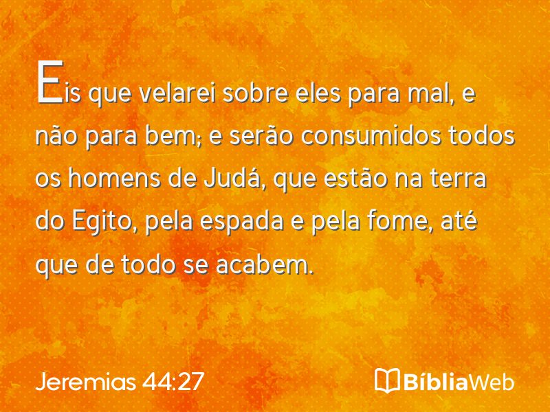 Jeremias 44:27 em imagem para compartilhar