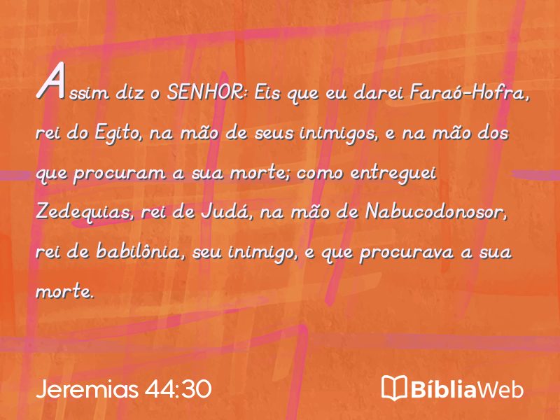 Jeremias 44:30 em imagem para compartilhar