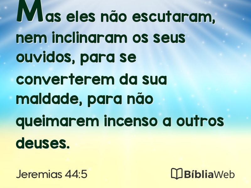 Jeremias 44:5 em imagem para compartilhar