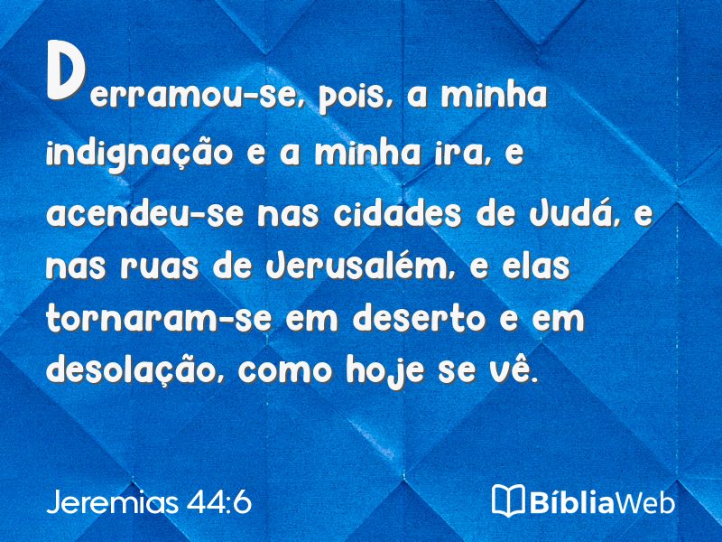 Jeremias 44:6 em imagem para compartilhar