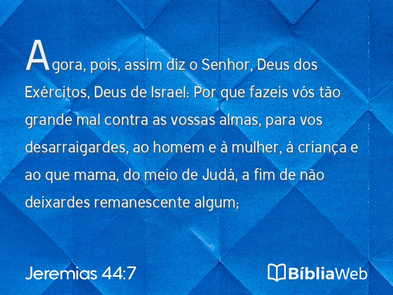 Jeremias 44:7 em imagem para compartilhar