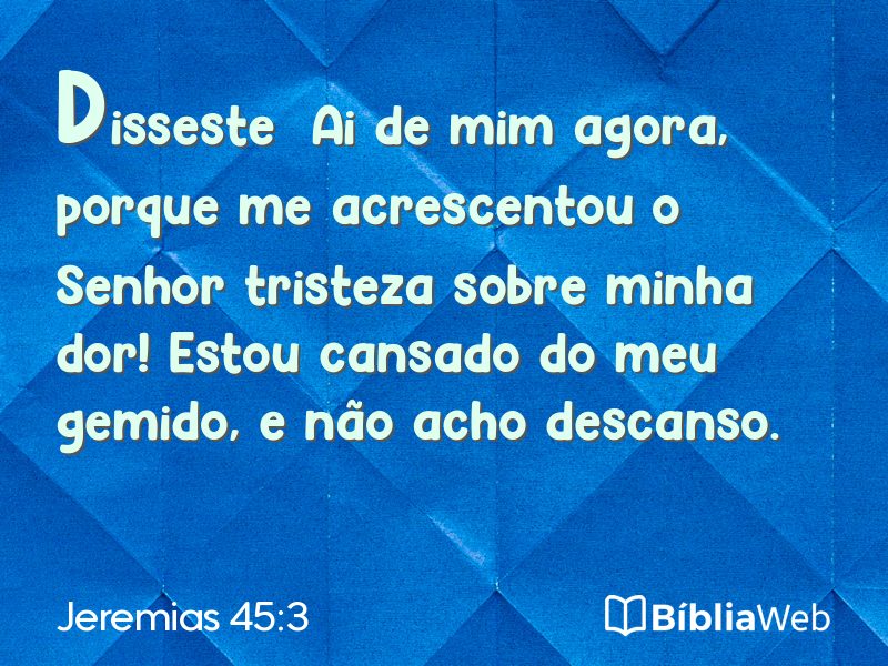 Jeremias 45:3 em imagem para compartilhar