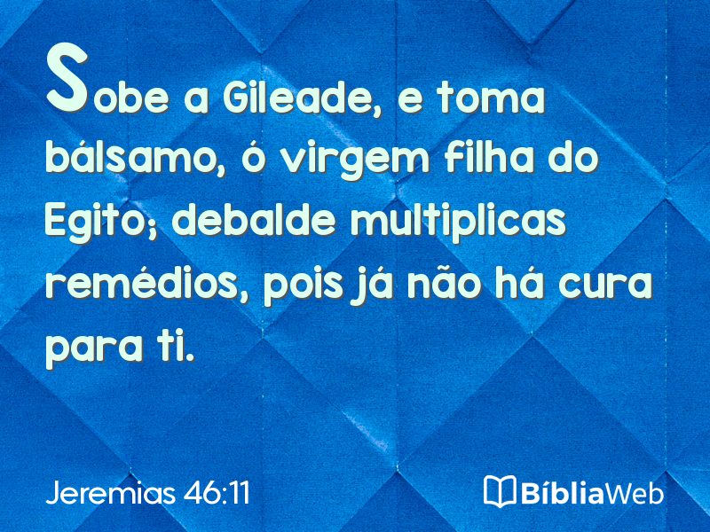 Jeremias 46:11 em imagem para compartilhar