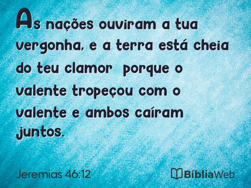 Jeremias 46:12 em imagem para compartilhar