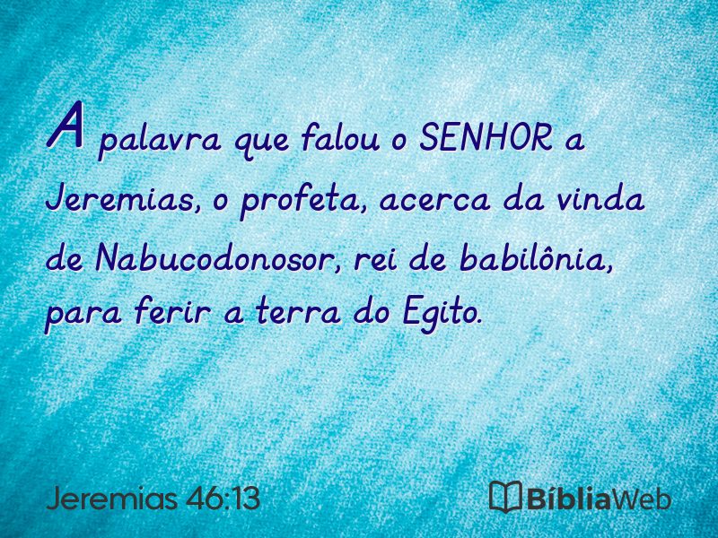 Jeremias 46:13 em imagem para compartilhar