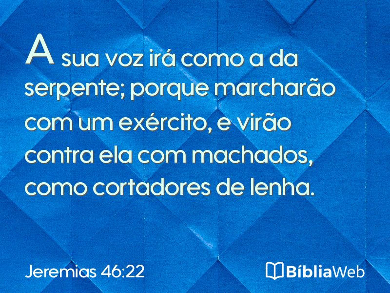 Jeremias 46:22 em imagem para compartilhar