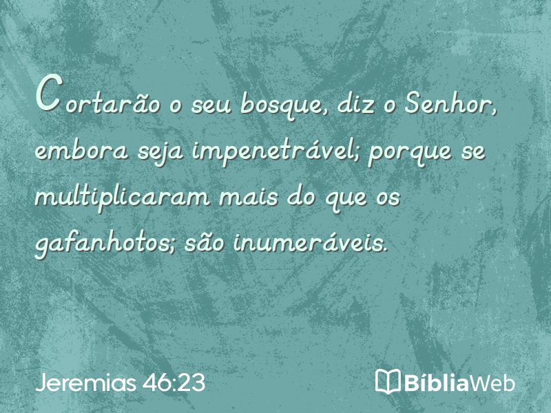 Jeremias 46:23 em imagem para compartilhar