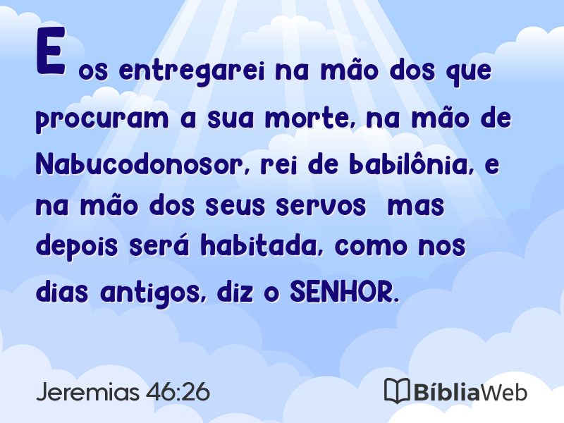 Jeremias 46:26 em imagem para compartilhar