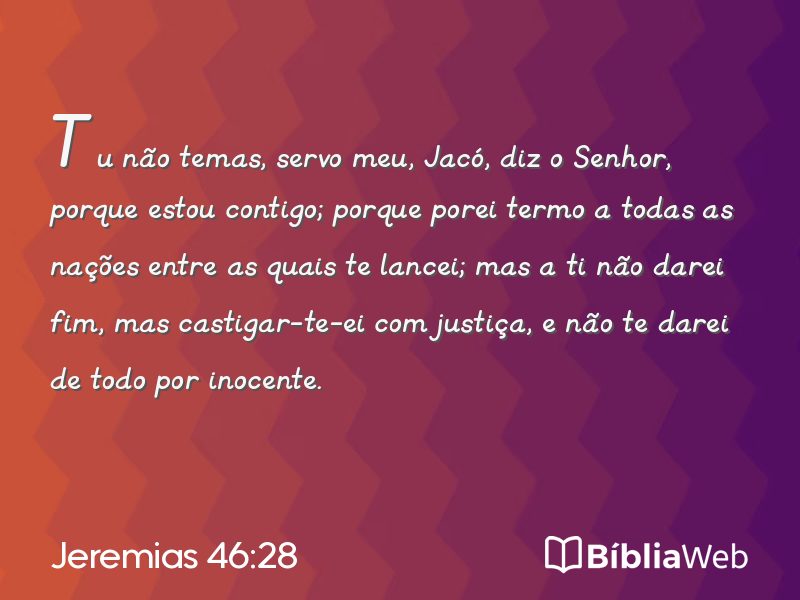 Jeremias 46:28 em imagem para compartilhar