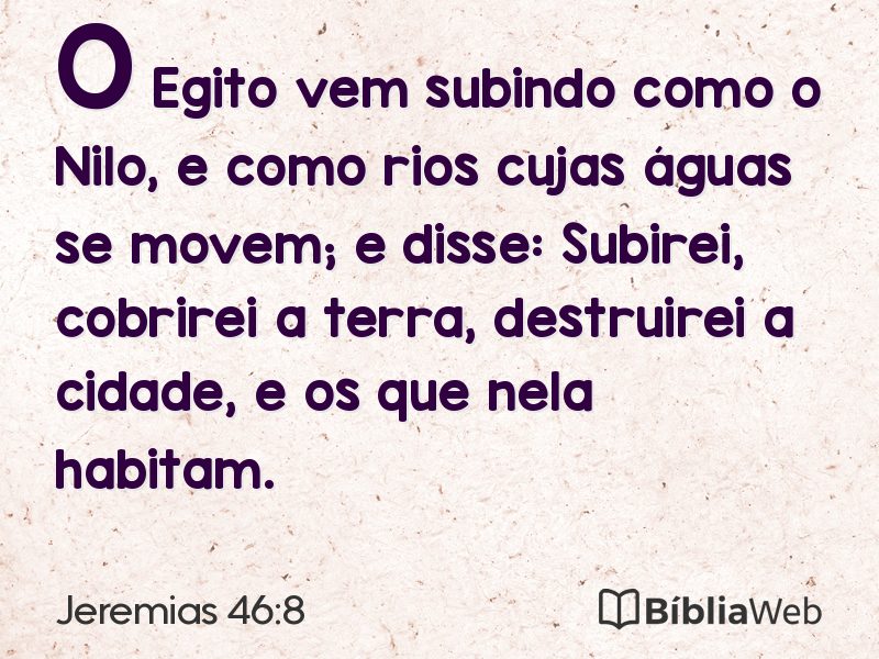 Jeremias 46:8 em imagem para compartilhar