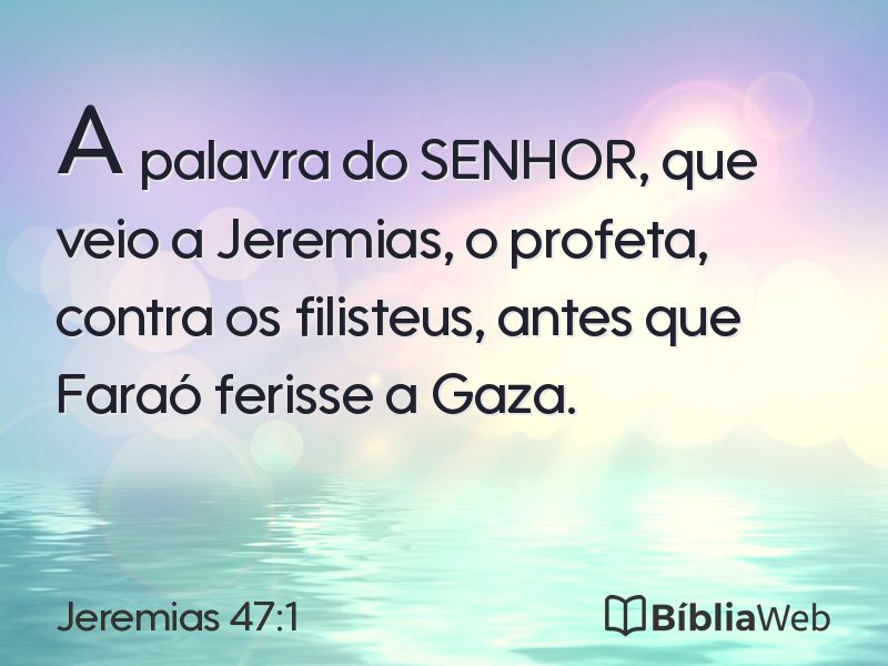 Jeremias 47:1 em imagem para compartilhar