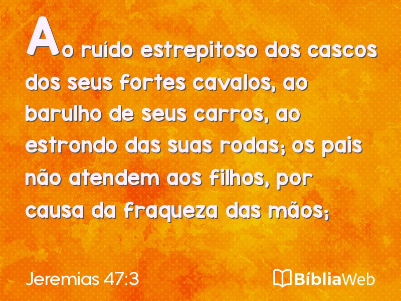 Jeremias 47:3 em imagem para compartilhar