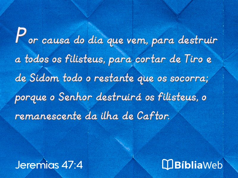 Jeremias 47:4 em imagem para compartilhar